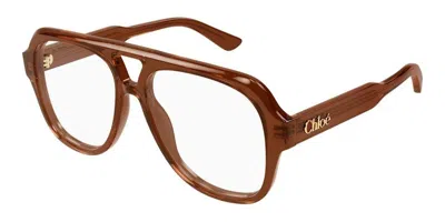 Chloé Full Frame Plain Mirror In Brown