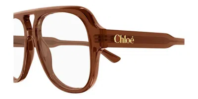 Chloé Full Frame Plain Mirror In Brown