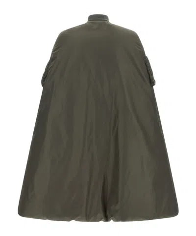Junya Watanabe Oversized Bomber Style Cape Jacket In Gray