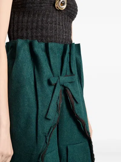 Prada Wool And Cashmere Bandeau Top With Brooch In Black