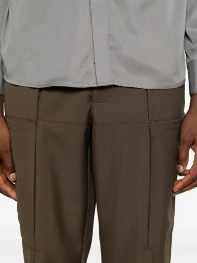 Notrainproof Panelled Trousers In Brown