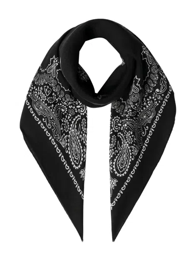 Destin Paisley-print Scarf In Black