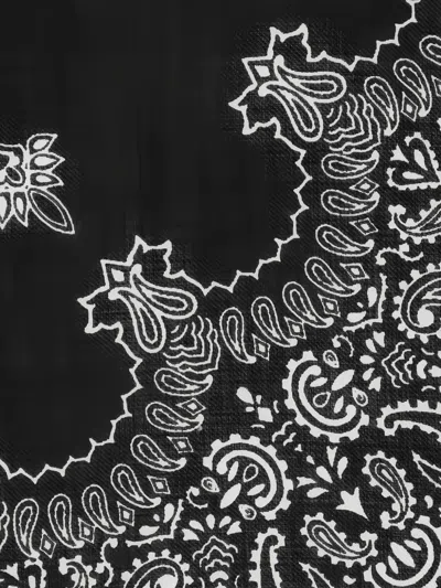 Destin Paisley-print Scarf In Black