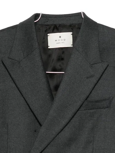 Manuel Ritz Double-breasted Suit In Gray
