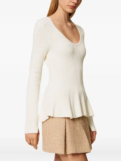 Twinset Suéter Cuello Redondo - Blanco In White