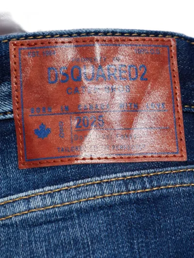 Dsquared2 D2 Twisted Distressed Jeans In Blue
