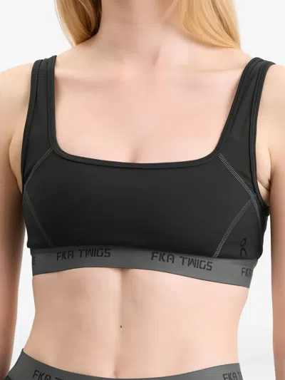 On Square-neck Sports Bra In Black