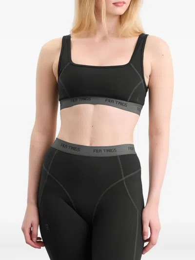 On Square-neck Sports Bra In Black