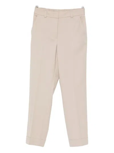 Peserico Pressed-crease Trousers In Neutral