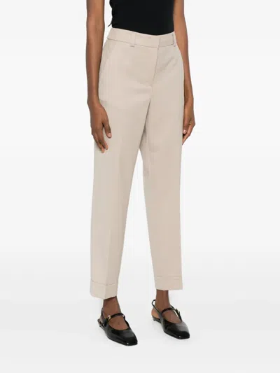 Peserico Pressed-crease Trousers In Neutral