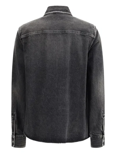 Jacob Cohen Western Shirt In Cotton And Lyocell Denim In Black