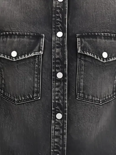 Jacob Cohen Western Shirt In Cotton And Lyocell Denim In Black