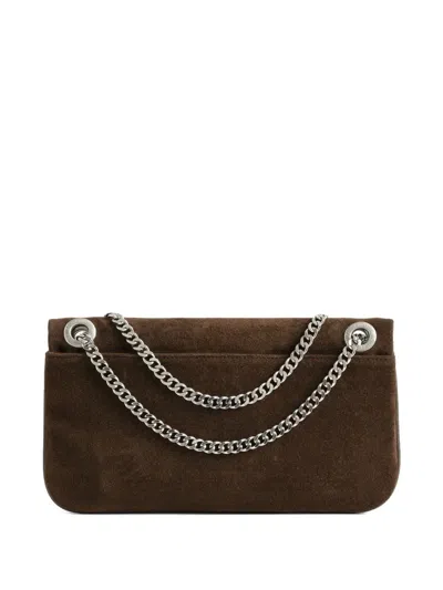 Zadig & Voltaire Womens Rock Ii Leather Clutch Wood In Brown