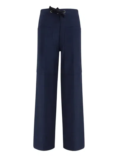 Forte Forte Cotton Bull Trousers In Blue