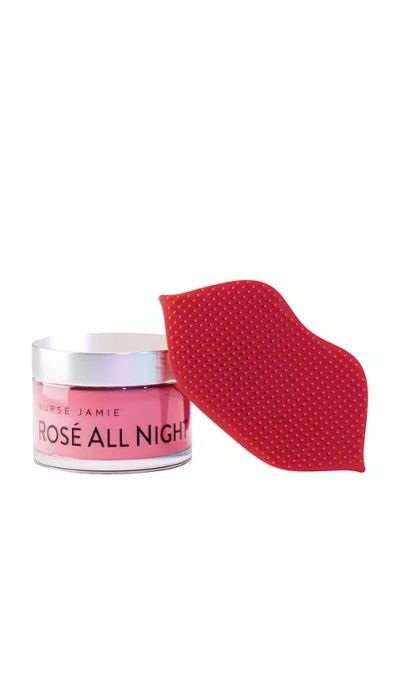 Nurse Jamie Rose All Night Lip Mask & Exfoliating Lip Brush In Red