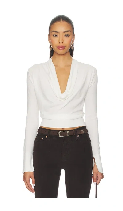 Simkhai Natia Cowl Neck Top In White