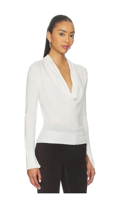 Simkhai Natia Cowl Neck Top In White