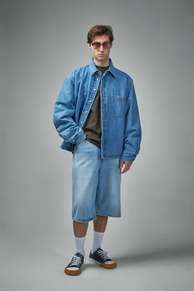 Jacquemus The Boulanger Puffed Denim Overshirt In Blue