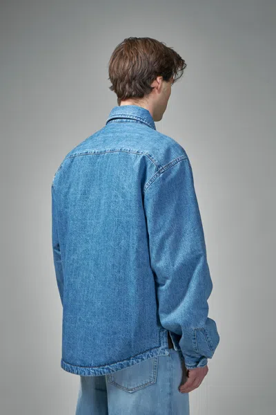 Jacquemus The Boulanger Puffed Denim Overshirt In Blue