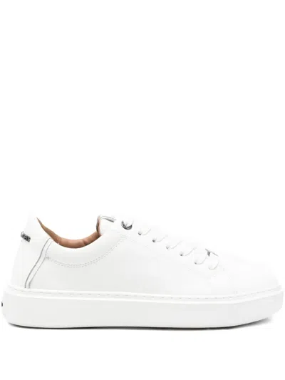 Alexander Smith Leather Sneakers In White