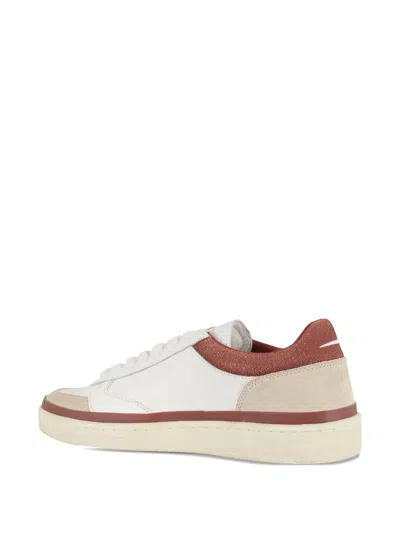 Ghoud Ghōud 'pads' Sneakers In White And Beige Leather In Multi