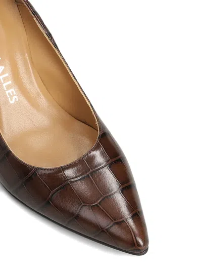 Pedro Miralles Pointed Block-heel Pumps In Brown