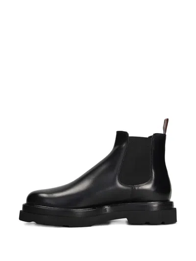 Paul Smith Black Leather Beard Chelsea Boots In Black