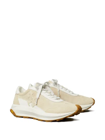 Tory Burch Leather Trainer Sneakers Low Profile Design In White
