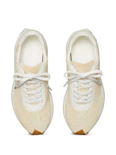 Tory Burch Leather Trainer Sneakers Low Profile Design In White