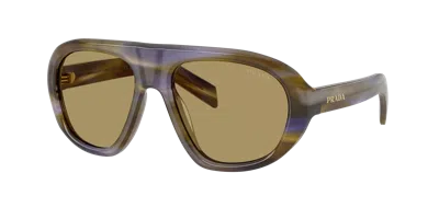 Prada Pr C05s 23g70g Laguna A Righe Glasses In Brown