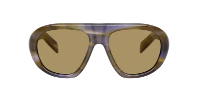 Prada Pr C05s 23g70g Laguna A Righe Glasses In Brown