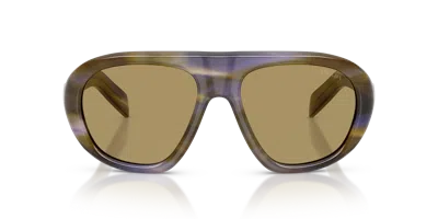 Prada Pr C05s 23g70g Laguna A Righe Glasses In Brown