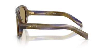 Prada Pr C05s 23g70g Laguna A Righe Glasses In Brown