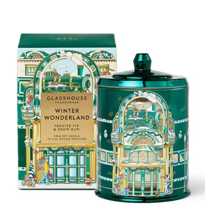 Glasshouse Fragrances Winter Wonderland Candle 13.4oz In Green