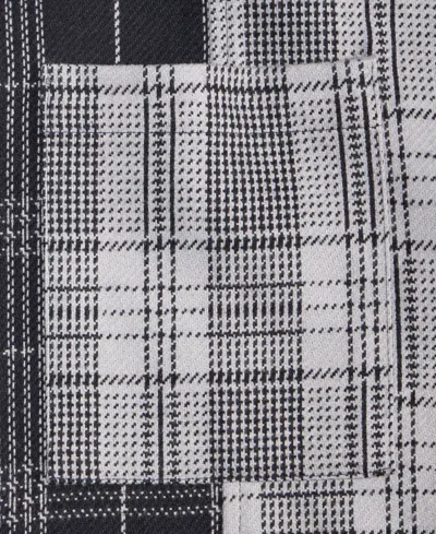 Mode Of One Men's Long-sleeve Cotton Plaid Shirt, Macy's Exclusive In Black