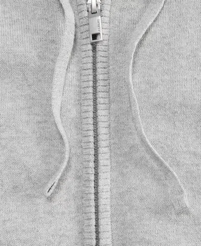 Alfani Men's Milano Long Sleeve Double Knit Zip-front Hoodie, Macy's Exclusive In Blue