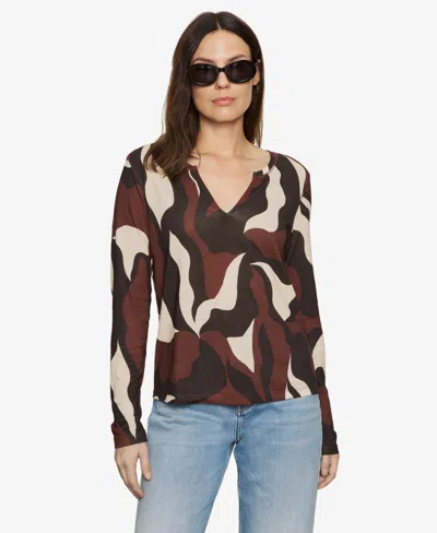 Sanctuary Perfect Notch Print Long Sleeve T-shirt In Multi