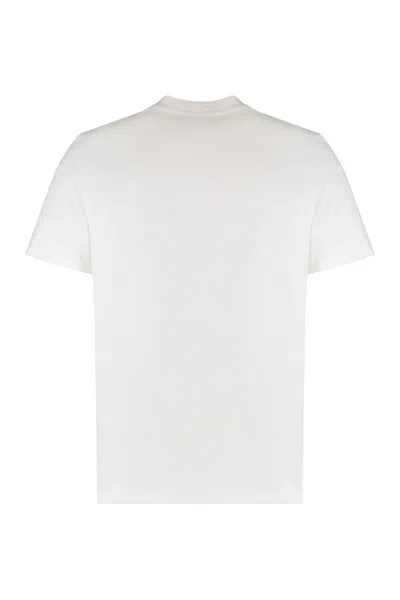 Moncler Printed T-shirt In Cotton In White