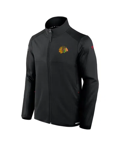 Fanatics Men's  Black Chicago Blackhawks Authentic Pro Full-zip Jacket In Black