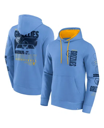Fanatics Men's Blue Memphis Grizzlies Game Time Crossover Pullover Hoodie In Blue