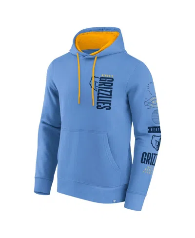 Fanatics Men's Blue Memphis Grizzlies Game Time Crossover Pullover Hoodie In Blue