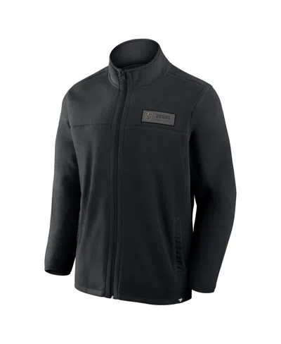 Fanatics Men's Black Vegas Golden Knights Home Ice Fleece Full-zip Jacket In Black