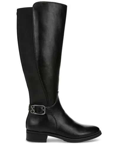 Sam & Libby Sam Libby Womens Percy Regular Calf Knee High Riding Boots Regular Wide Calf In Black