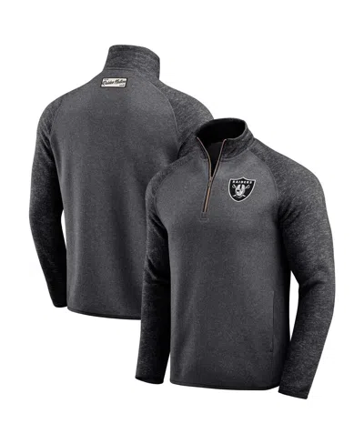 Fanatics Darius Rucker Collection By  Men's Black Las Vegas Raiders Tonal Quarter-zip Jacket In Black