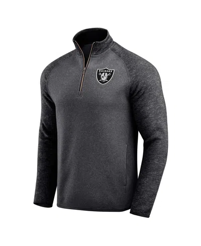 Fanatics Darius Rucker Collection By  Men's Black Las Vegas Raiders Tonal Quarter-zip Jacket In Black