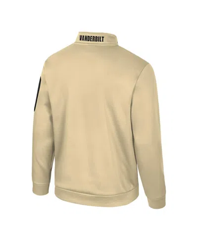 Colosseum Men's Gold Vanderbilt Commodores Mainframe Quarter-zip Fleece Jacket In Neutral
