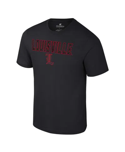 Colosseum Men's Black Louisville Cardinals Color Pop Active Blend T-shirt In Black