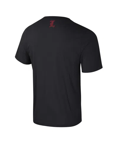 Colosseum Men's Black Louisville Cardinals Color Pop Active Blend T-shirt In Black