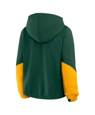 Fanatics Women's Green Green Bay Packers Oversizedâ Redzone Bubble Screen Pullover Hoodie In Green