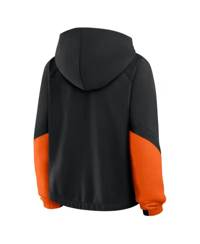 Fanatics Women's Black Cincinnati Bengals Oversizedâ Redzone Bubble Screen Pullover Hoodie In Black